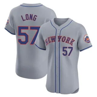 Elite Men's Kevin Long New York Mets Road Jersey - Gray