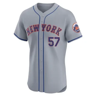 Elite Men's Kevin Long New York Mets Road Jersey - Gray