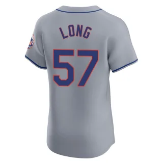 Elite Men's Kevin Long New York Mets Road Jersey - Gray