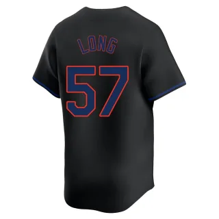 Limited Men's Kevin Long New York Mets Alternate Jersey - Black