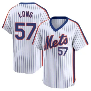 Limited Men's Kevin Long New York Mets Cooperstown Collection Jersey - White