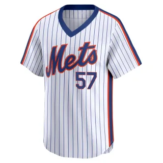 Limited Men's Kevin Long New York Mets Cooperstown Collection Jersey - White