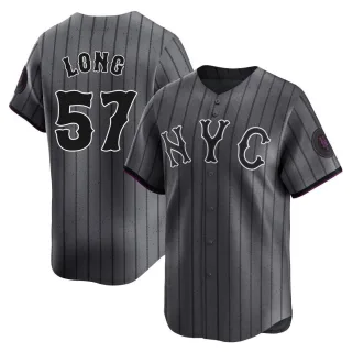 Limited Men's Kevin Long New York Mets Graphite 2024 City Connect Jersey -