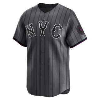 Limited Men's Kevin Long New York Mets Graphite 2024 City Connect Jersey -