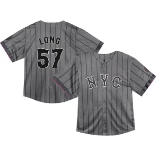 Limited Toddler Kevin Long New York Mets Graphite 2024 City Connect Jersey -