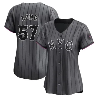 Limited Women's Kevin Long New York Mets Graphite 2024 City Connect Jersey -