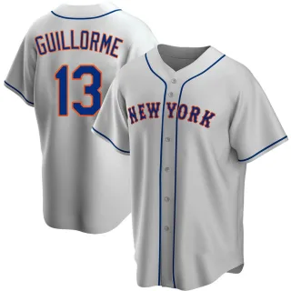 Luis Guillorme #21 - Game Used White Pinstripe Jersey - Roberto Clemente  Day - Mets vs. Pirates - 9/15/22 - 1-3, BB; Mets Win 7-1