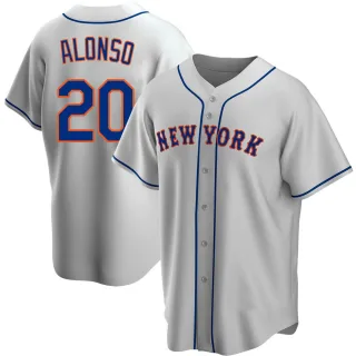 Men's Majestic Threads Pete Alonso White/Royal New York Mets Softhand  Pinstripe Name & Number Raglan