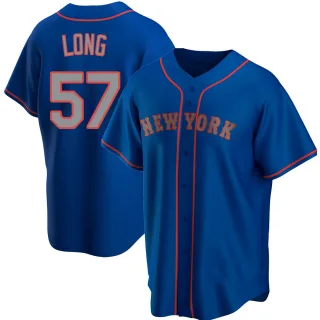 Replica Youth Kevin Long New York Mets Alternate Road Jersey - Royal