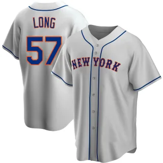 Replica Youth Kevin Long New York Mets Road Jersey - Gray